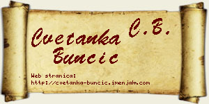 Cvetanka Bunčić vizit kartica